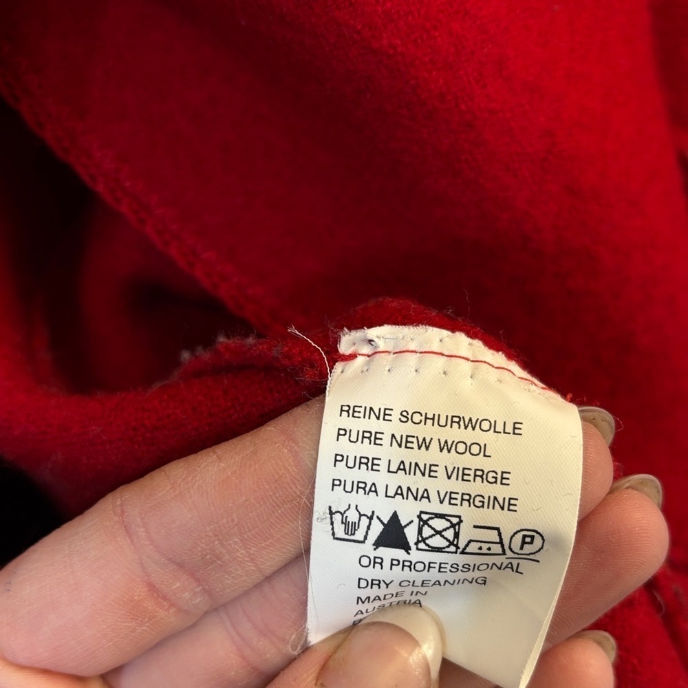 Kurt Geiger Red Pea Coat with Classic Collar - Picture 4 of 4